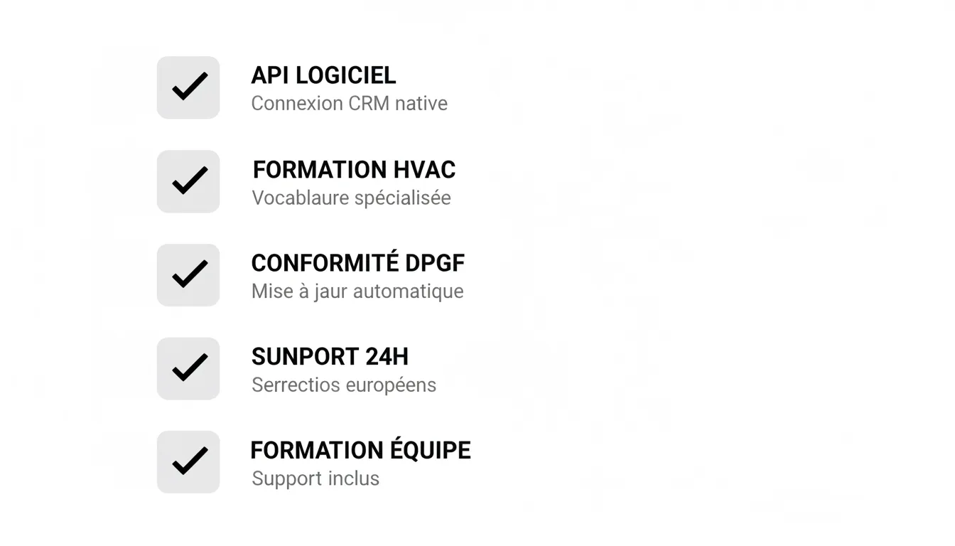 Check-list évaluation agent IA HVAC