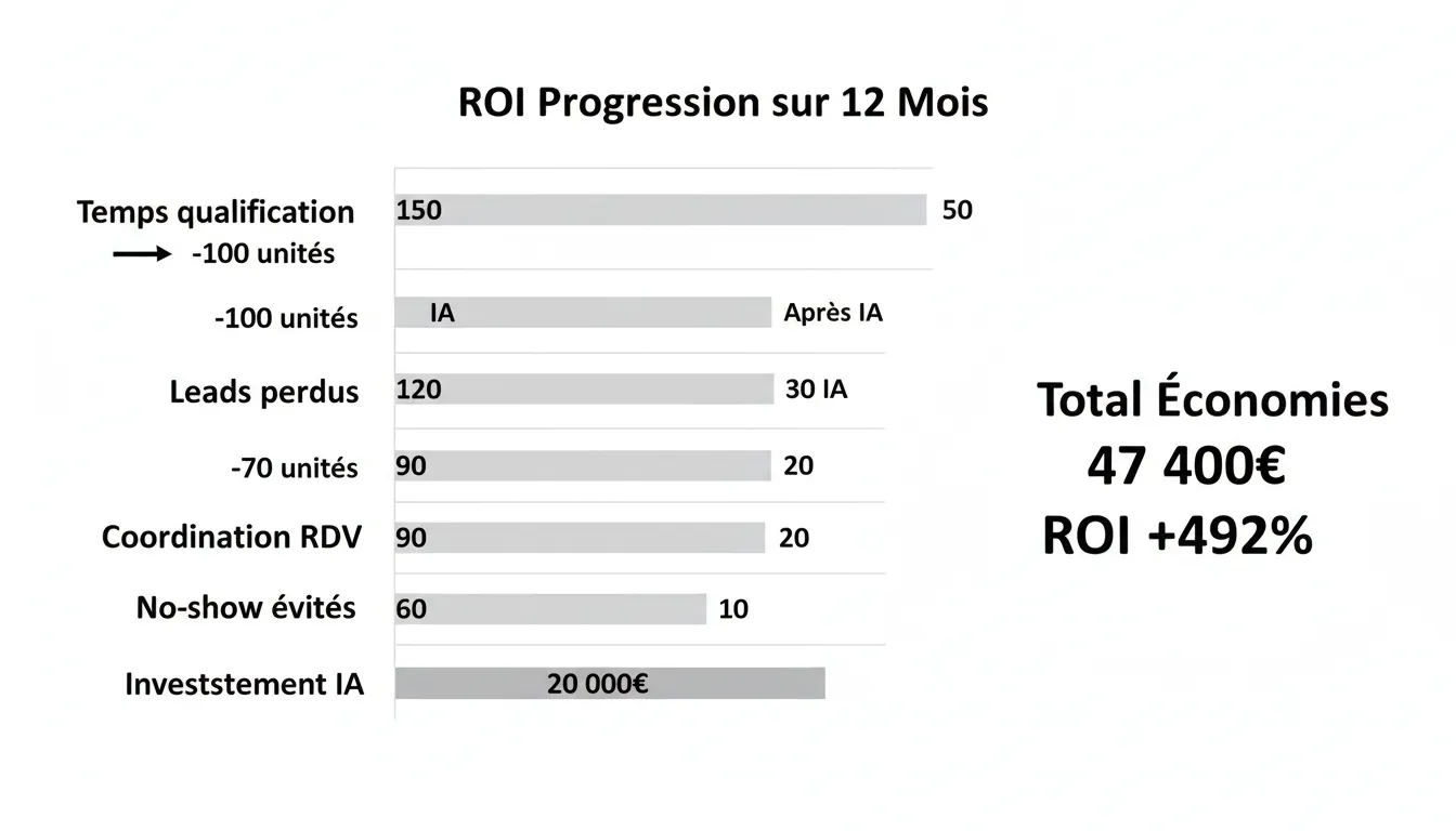 Analyse ROI agent IA immobilier sur 12 mois