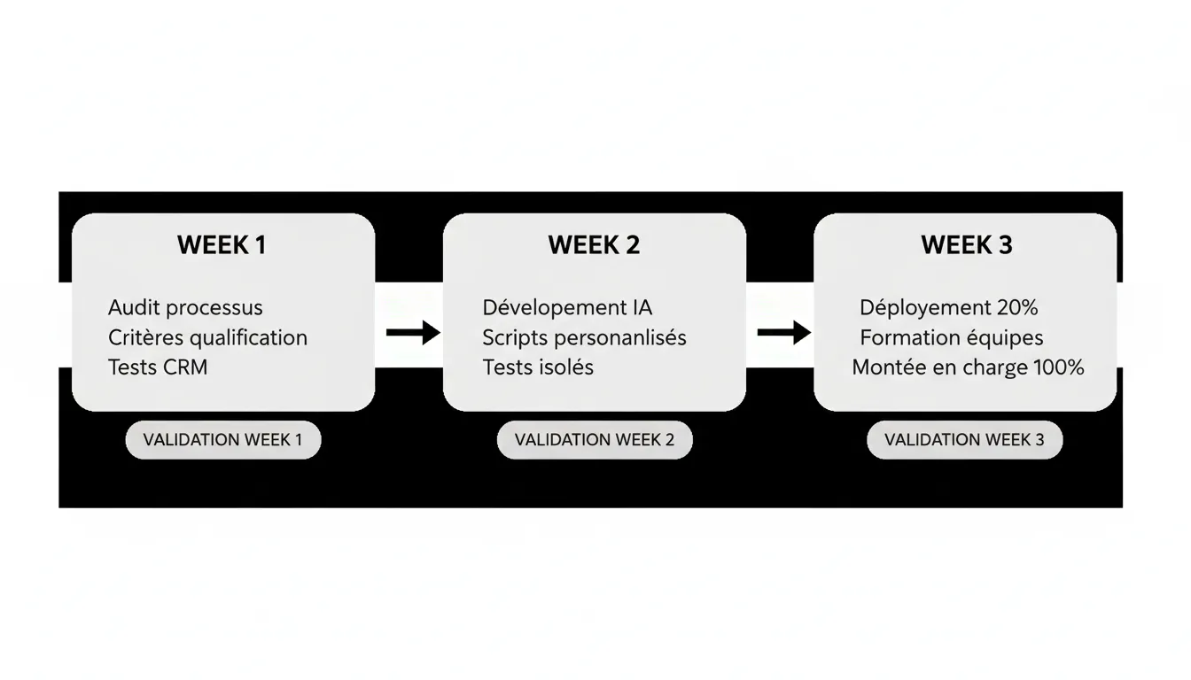 Planning de déploiement agent IA sur 3 semaines