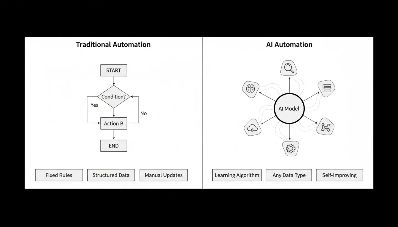 AI automation vs traditional automation comparison