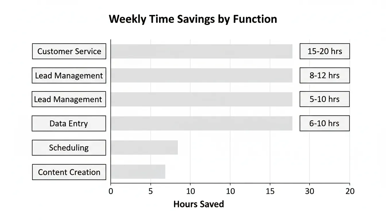 Time savings breakdown across business functions