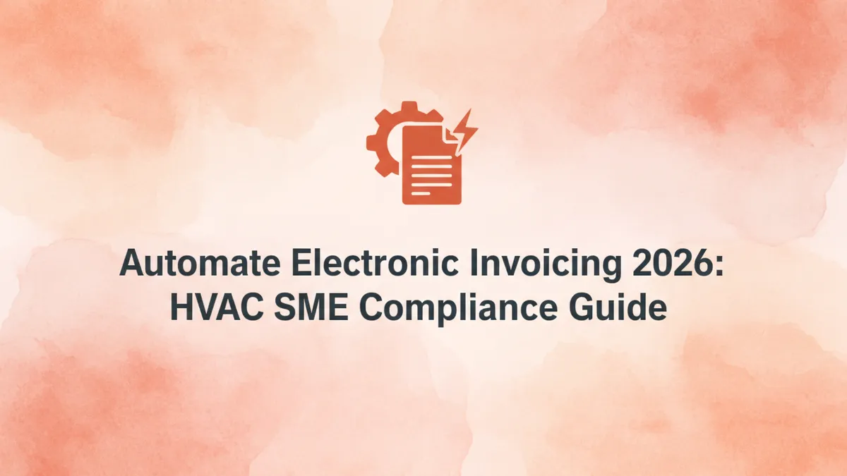 Automate Electronic Invoicing 2026: HVAC SME Compliance Guide